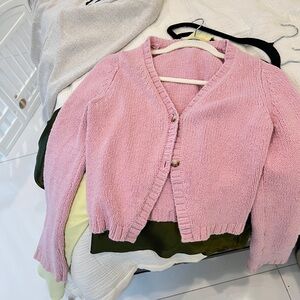 Pink Knit Cardigan